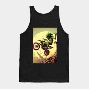 Monster Riding Dirt Bike Anime Style Tank Top